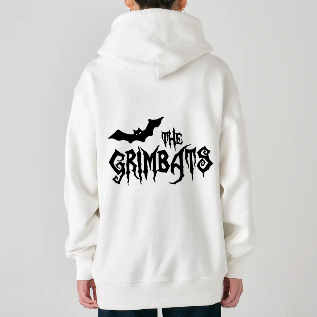 GRIMWORKSのGRIMBATS logo-1 Black Heavyweight Zip Hoodie