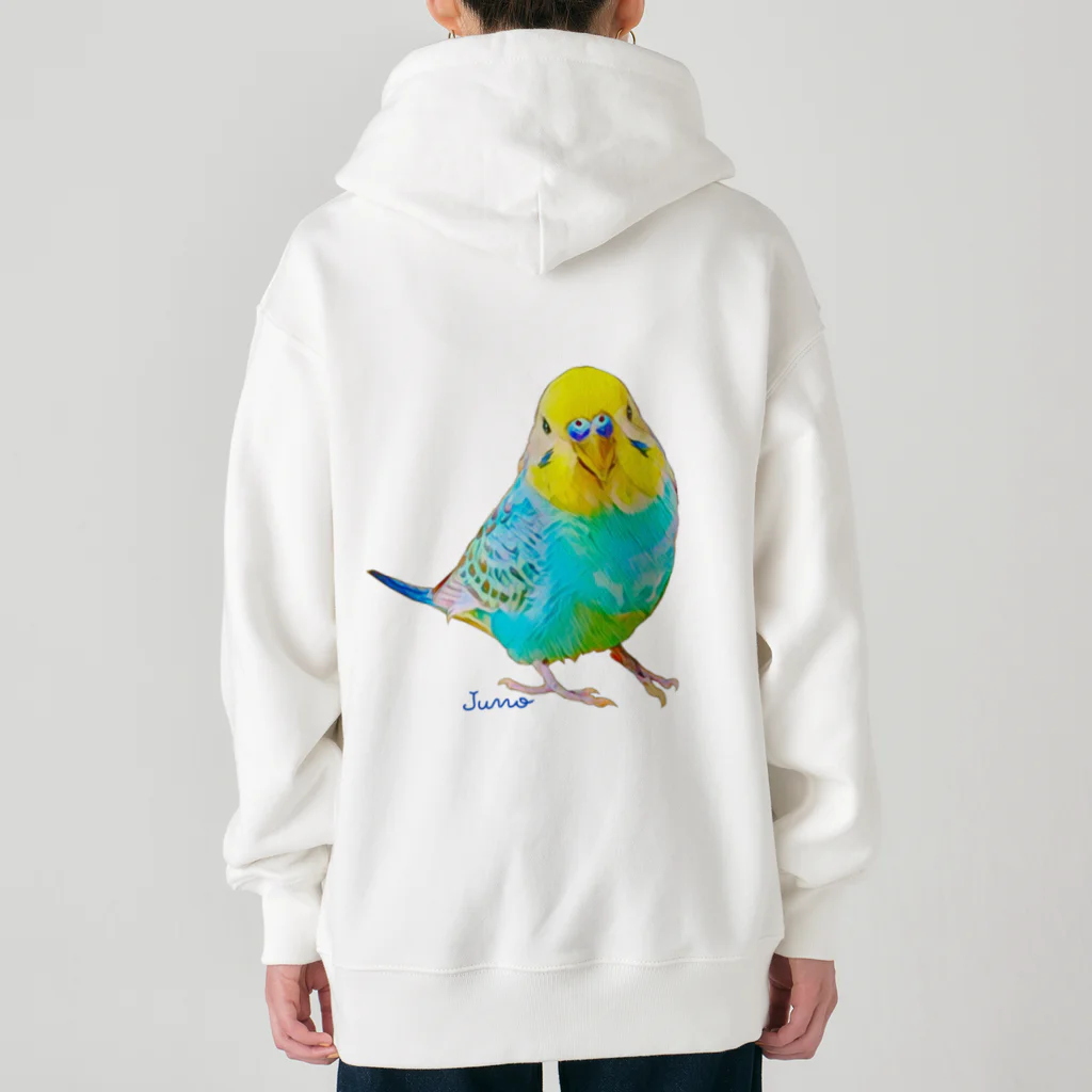 ジュノの秘密のアトリエのセキセイインコ／Juno Heavyweight Zip Hoodie