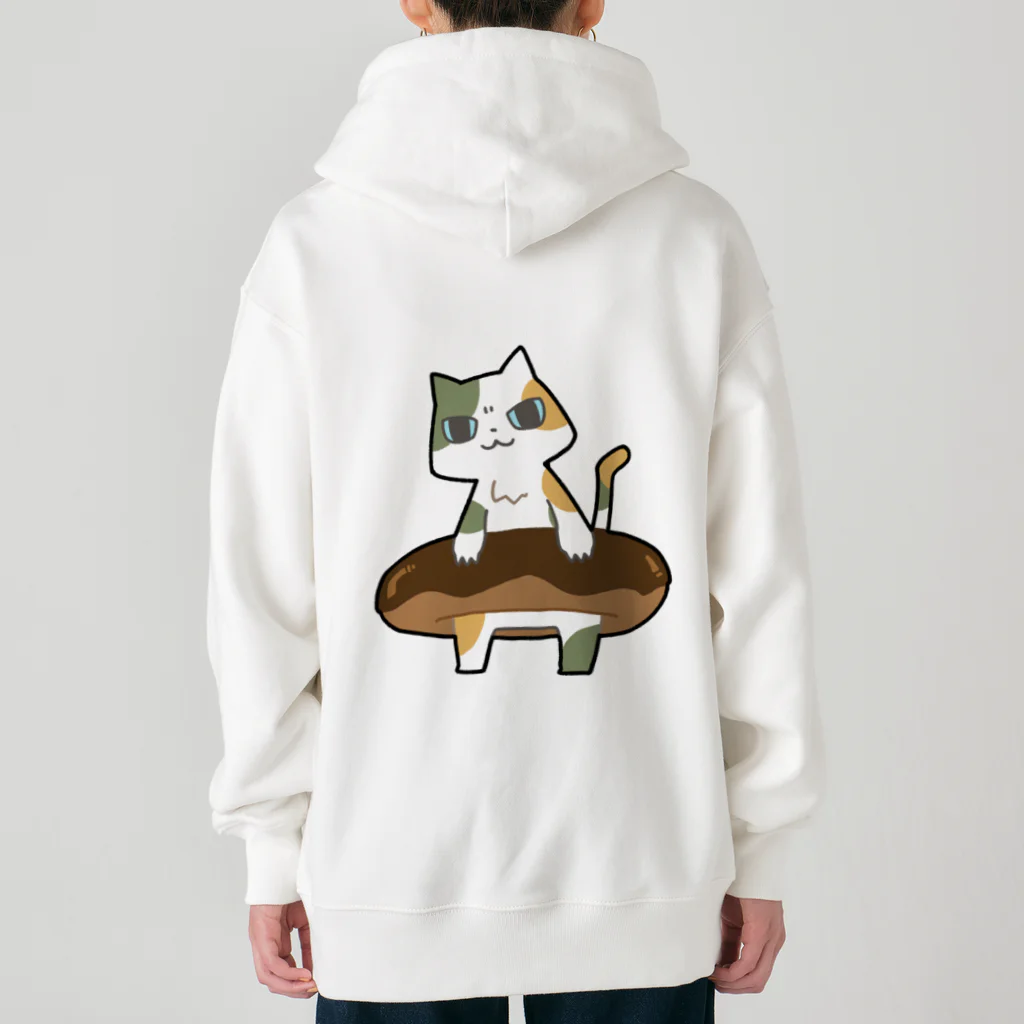 うさやのドーナツをゲットしてご満悦の猫 Heavyweight Zip Hoodie