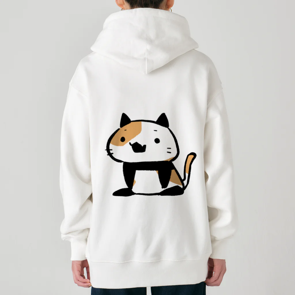 うさやのパンダ風味の三毛猫 Heavyweight Zip Hoodie