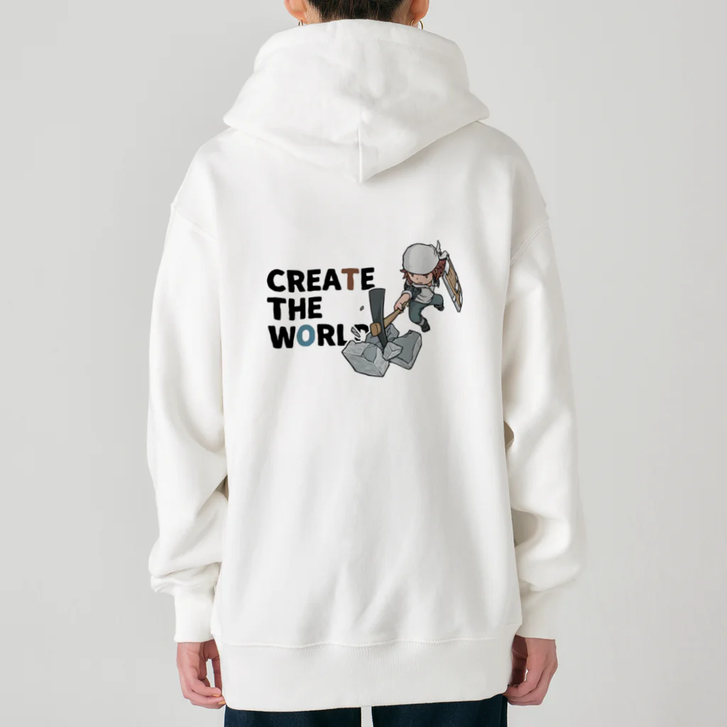 mocchi’s workshopのCREATE THE WORLD ヘビーウェイトジップパーカー