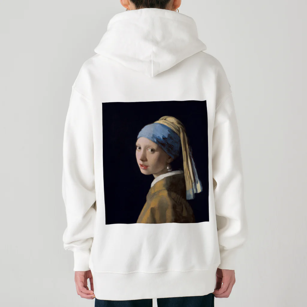 世界美術商店の真珠の耳飾りの少女 / Girl with a Pearl Earring Heavyweight Zip Hoodie