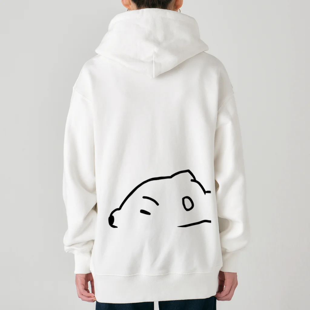 ラクガキ絵のだれてる白い生き物 Heavyweight Zip Hoodie