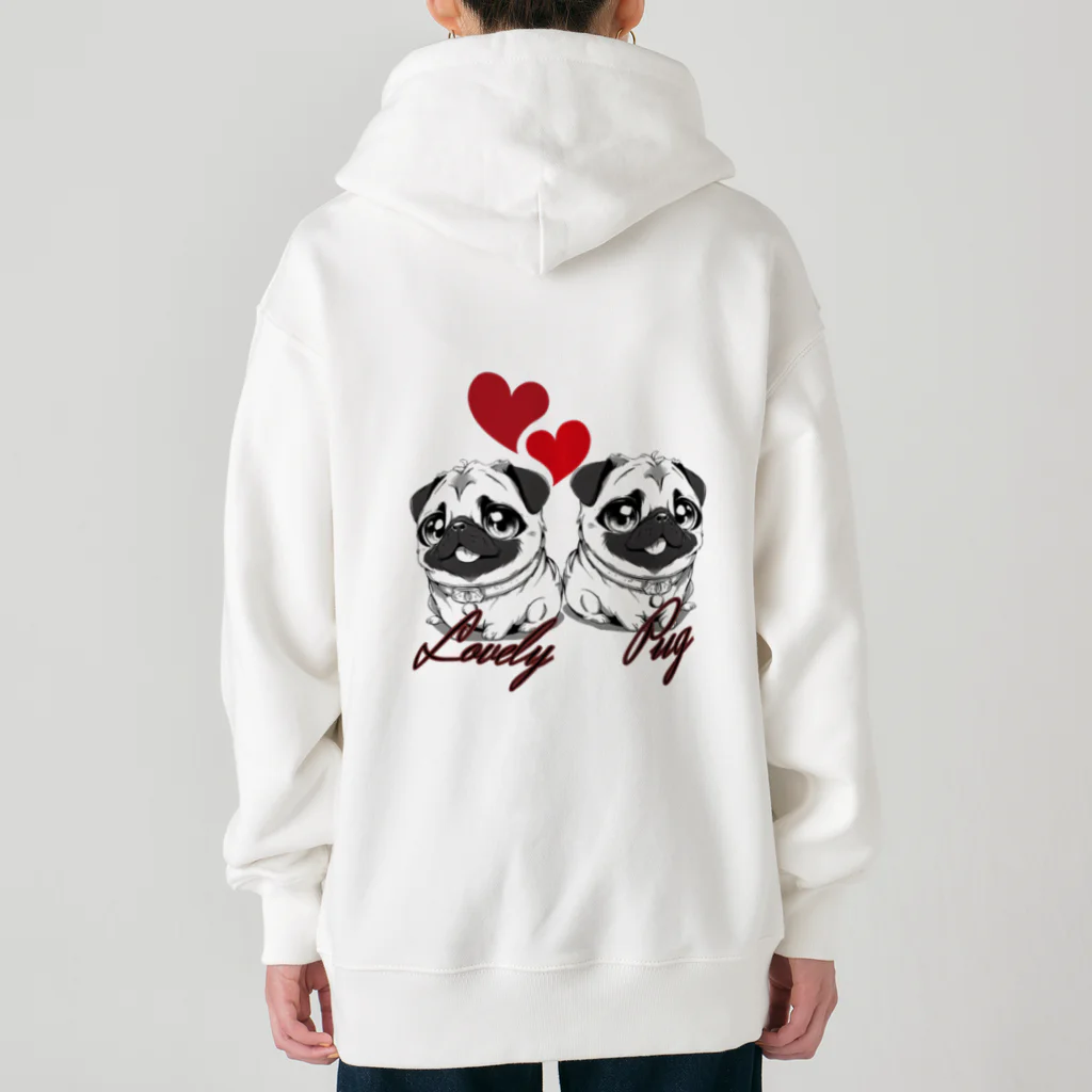 furebuhi　clubのＬＯＶＥＬＹ　ＰＵＧ（ラブリーパグ） Heavyweight Zip Hoodie