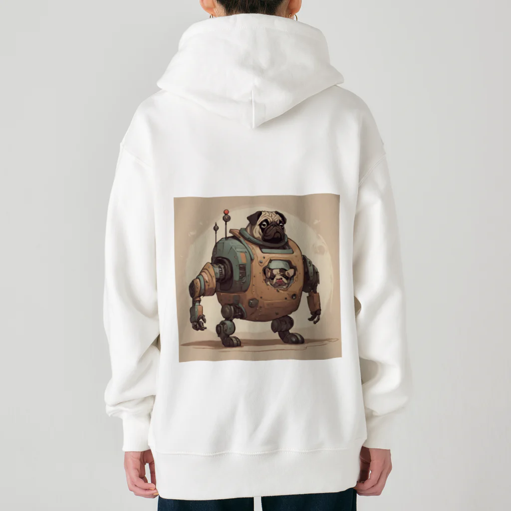 PUGおやじのロボパグ出動 Heavyweight Zip Hoodie