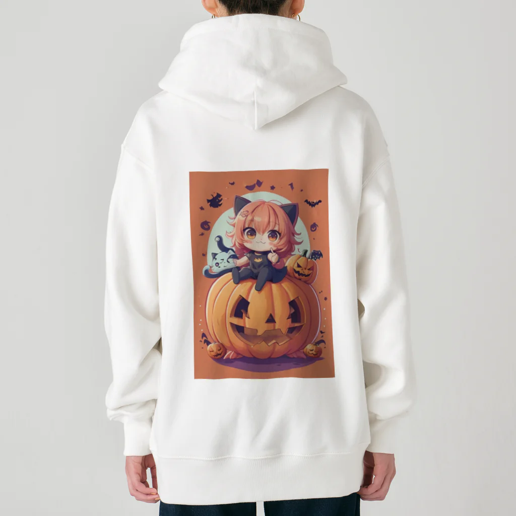 Rimasaraのいたずら猫とのハロウィン Heavyweight Zip Hoodie