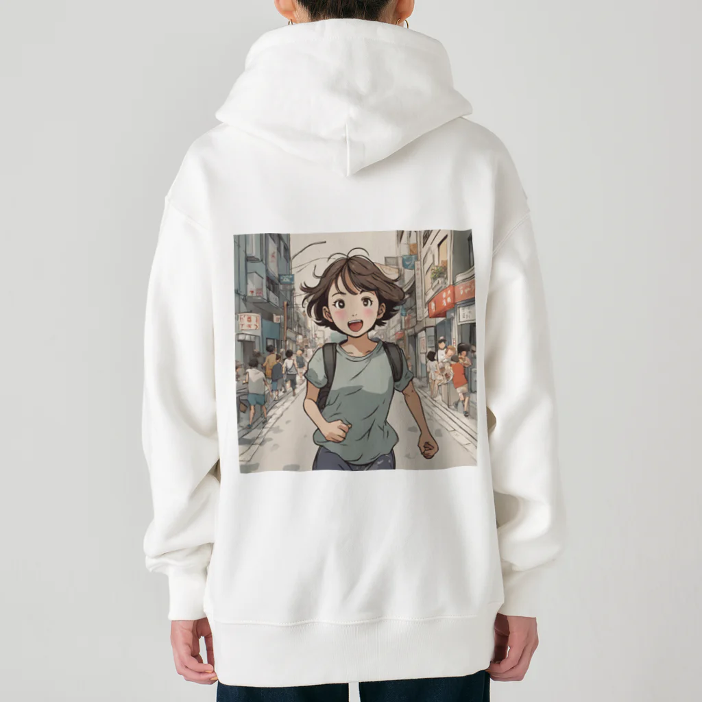 底辺の底辺好きな事を気ままに…。の走る元気な女の子 Heavyweight Zip Hoodie