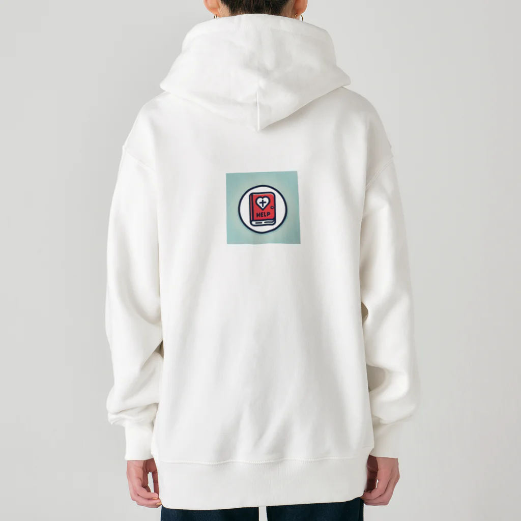 豊風本舗の手帳とヘルプマークのピクトグラム Heavyweight Zip Hoodie