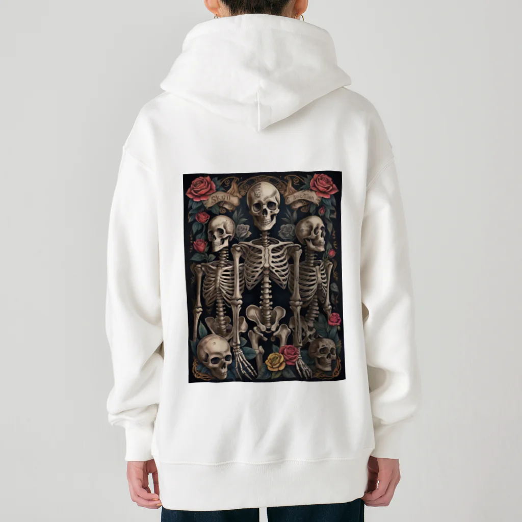 Skull sectionのドクロと薔薇 Heavyweight Zip Hoodie