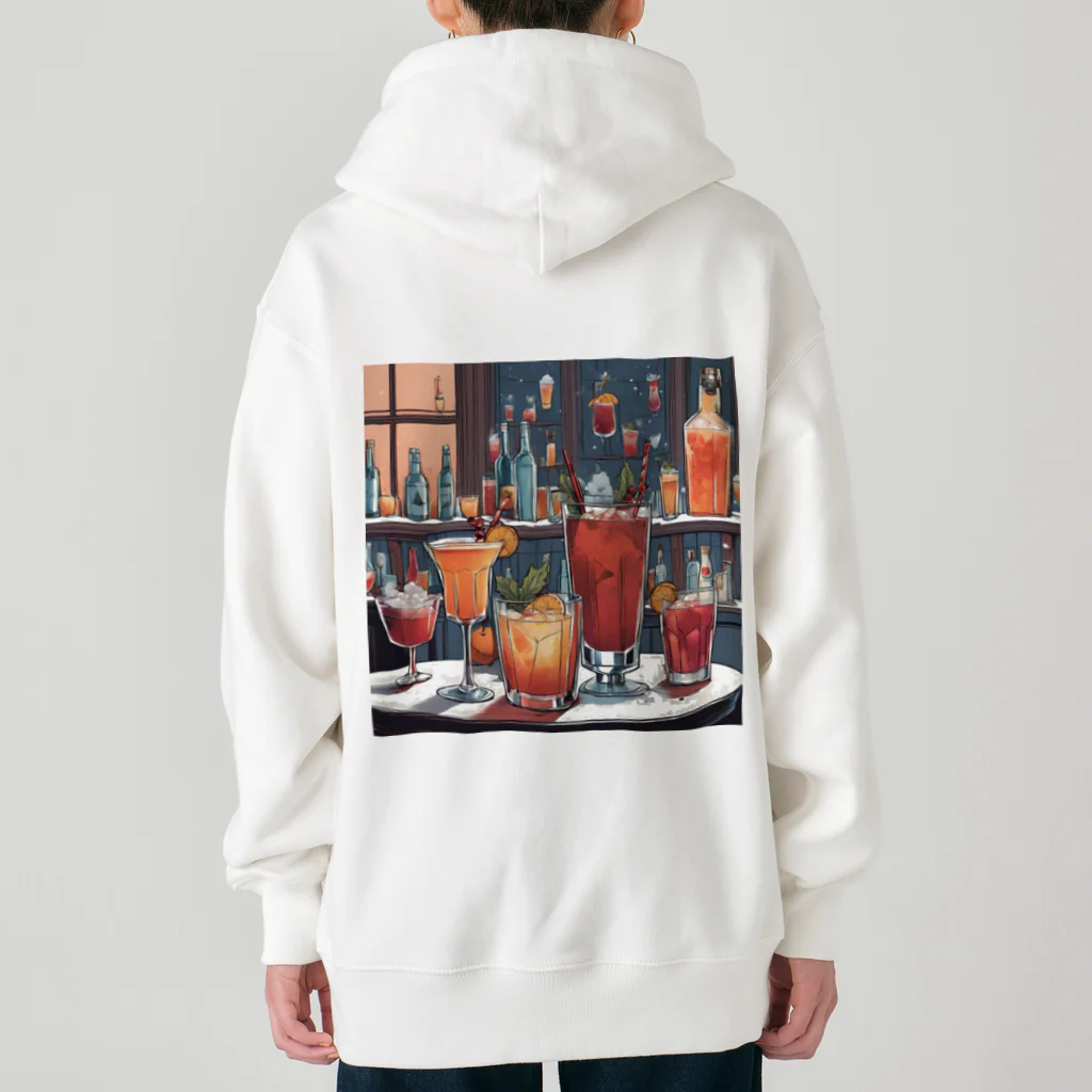 ReoReo-Artの冬のカクテルシリーズ Heavyweight Zip Hoodie