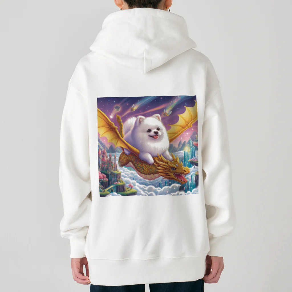 Pom-Dog'sのドラゴンと旅するポメちゃん Heavyweight Zip Hoodie