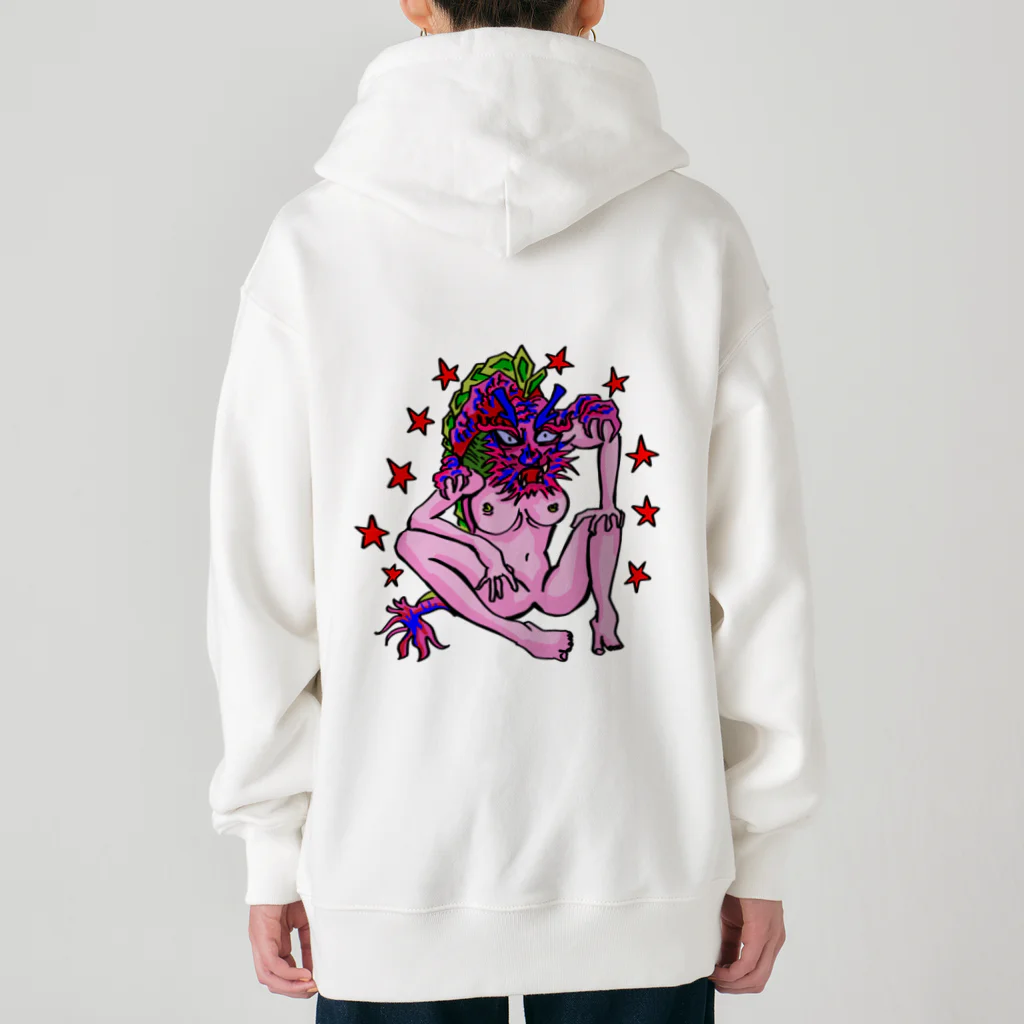 JINPIN (仁品)のドラゴンヘッドガール Heavyweight Zip Hoodie