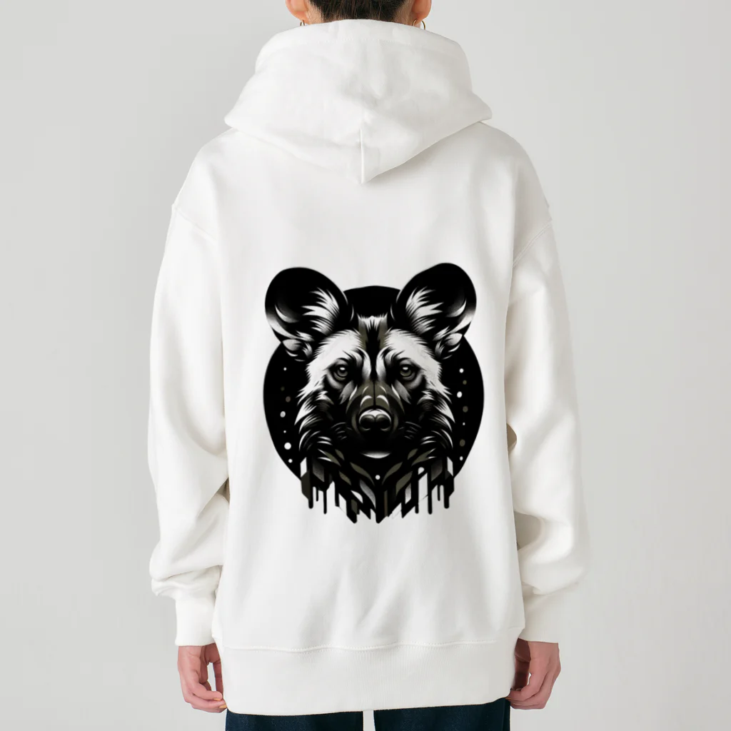 VogueVistaの African wild dog Heavyweight Zip Hoodie