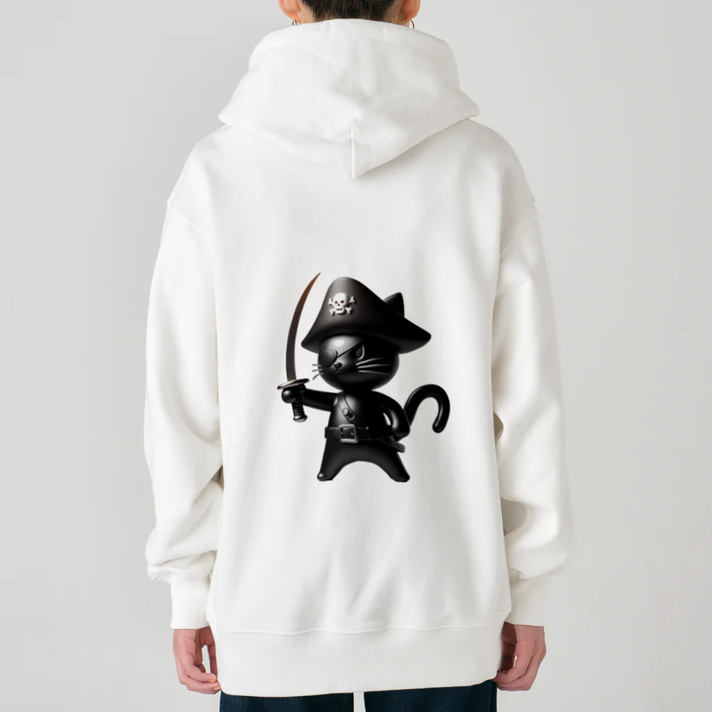 NO CAT NO LIFE の猫×海賊×フィギュア風 Heavyweight Zip Hoodie