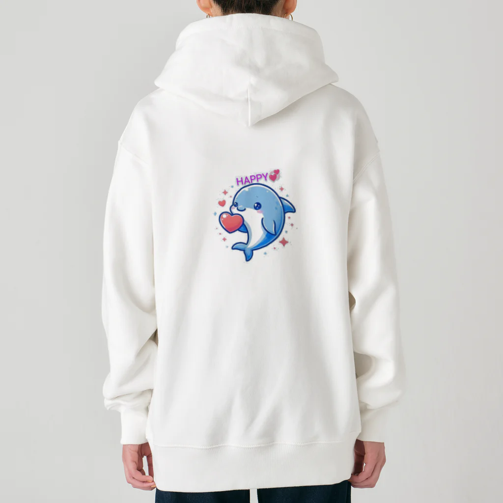 終わらない夢🌈の可愛いイルカちゃん🐬💞 Heavyweight Zip Hoodie