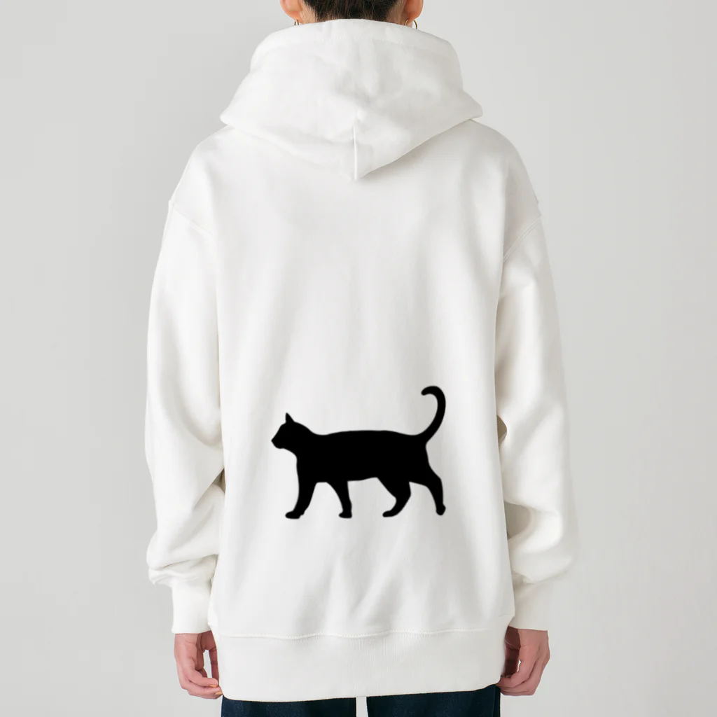 Teatime ティータイムの黒猫は見ていた　ねこ Heavyweight Zip Hoodie