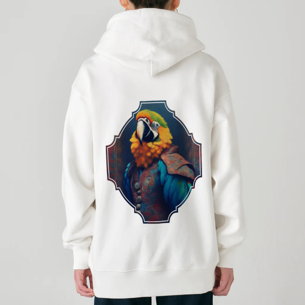 KYūのペイズリーオウム Heavyweight Zip Hoodie