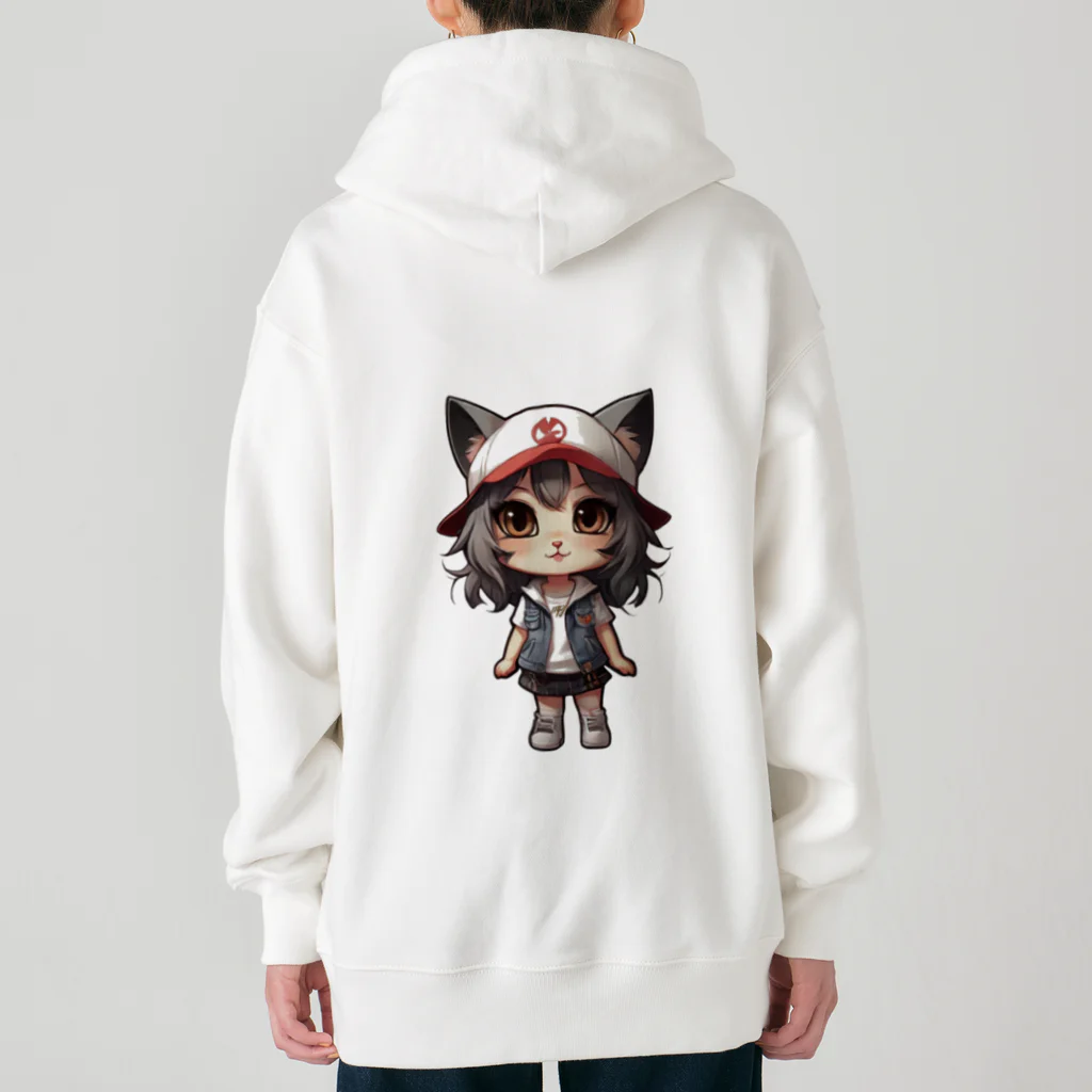 RANRAN2432MPJの猫派アイドル【にゃ美ちゃん】 Heavyweight Zip Hoodie