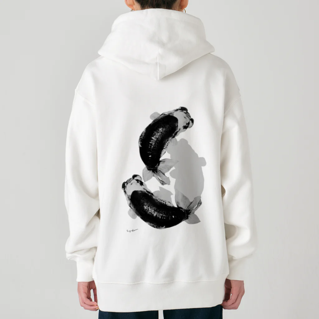 sugiakoの進撃さん愛好会用らんちゅうグッズ（ブラック系） Heavyweight Zip Hoodie