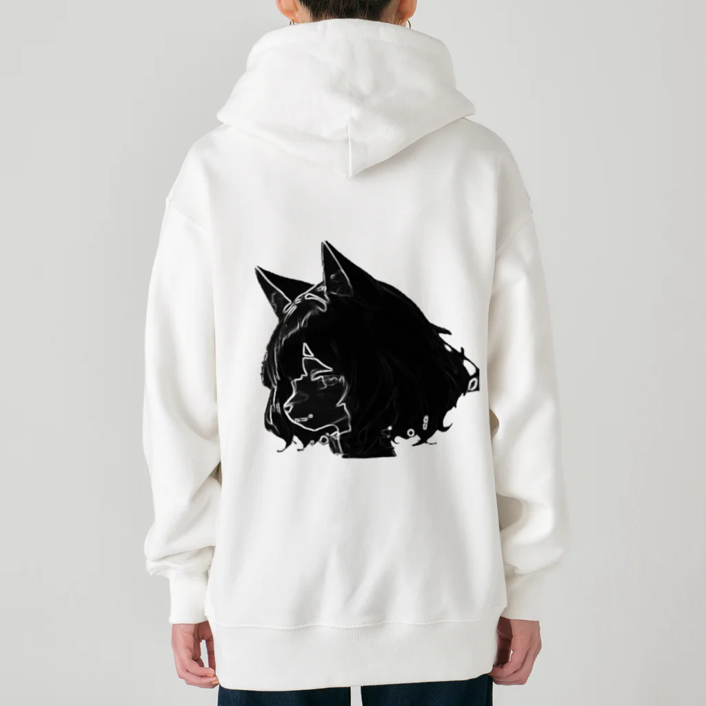 もけもけモンモンのウサギの女の子　メイド　ケモナー　ネザーランドドワーフ Heavyweight Zip Hoodie