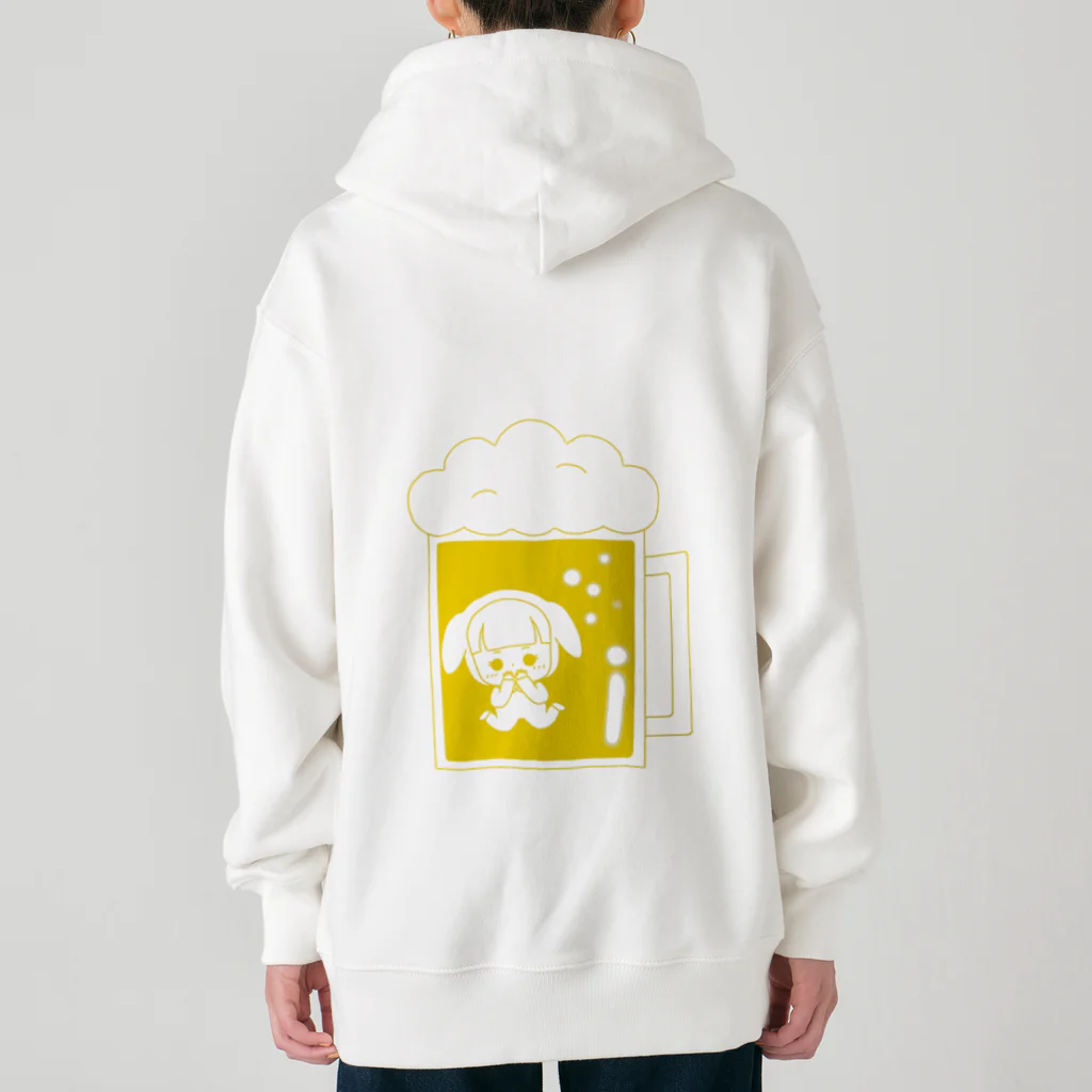 milkyway.77のビールに溺れるアルラビちゃん(背面) Heavyweight Zip Hoodie