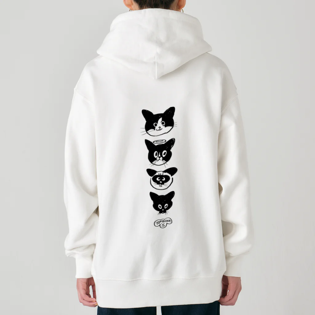 とんちゃんと猫のRockyan Heavyweight Zip Hoodie