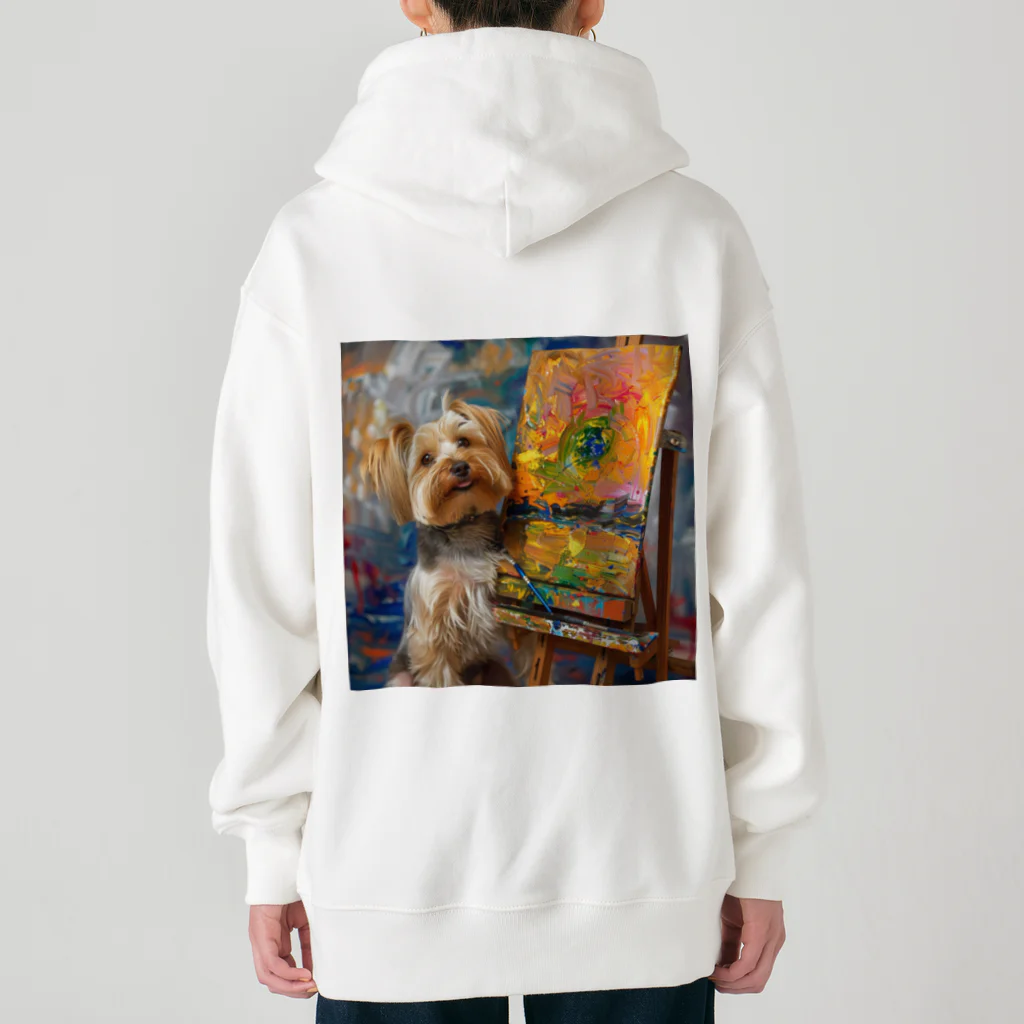 AQUAMETAVERSEの犬のぼくが画家だよ何か？ アメジスト 2046 Heavyweight Zip Hoodie