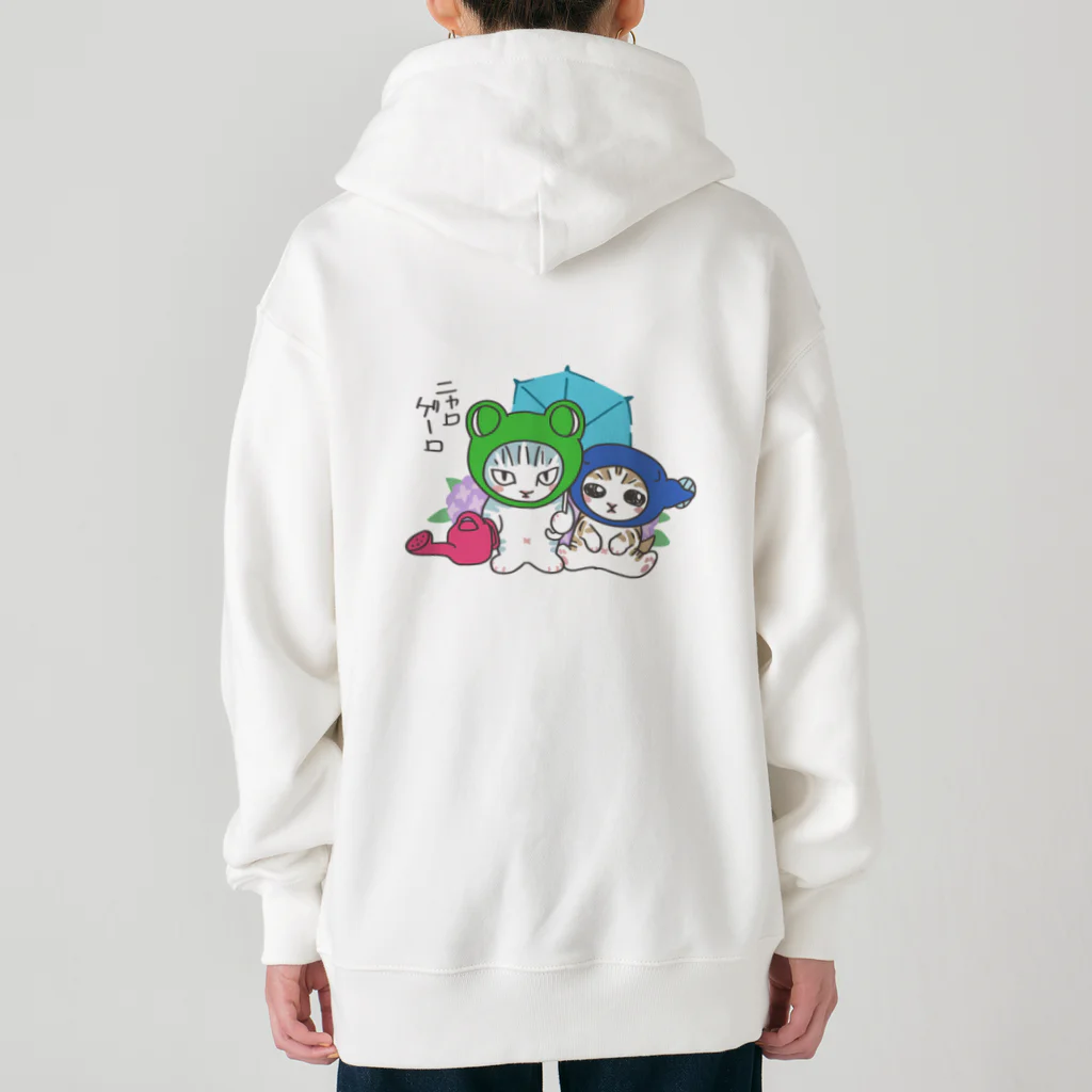 nya-mew（ニャーミュー）のニャロゲーロ(バックプリント) Heavyweight Zip Hoodie