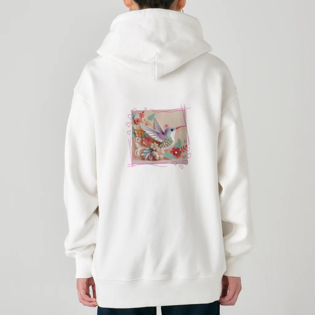 終わらない夢🌈のパステルカラーのハチドリ💞 Heavyweight Zip Hoodie