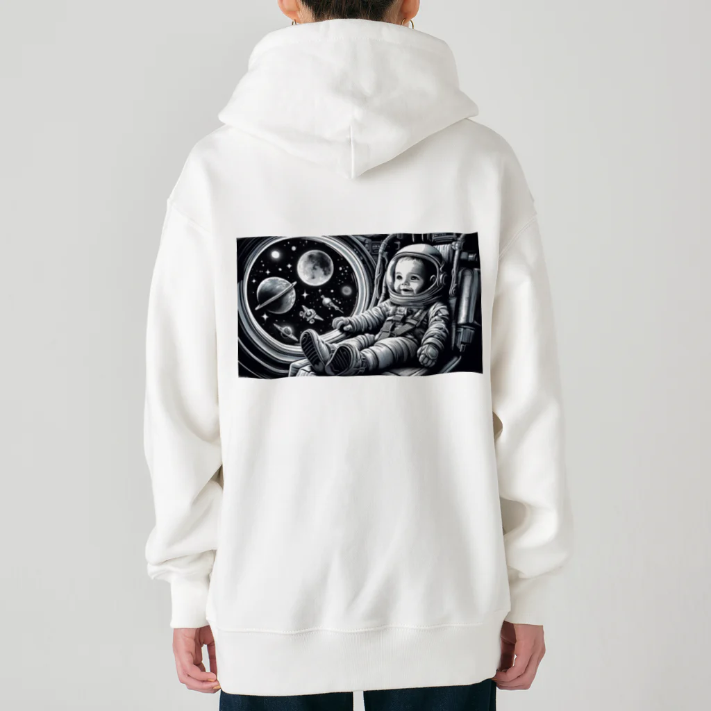 Chika Lewisの宇宙船に乗った赤ちゃん4 Heavyweight Zip Hoodie