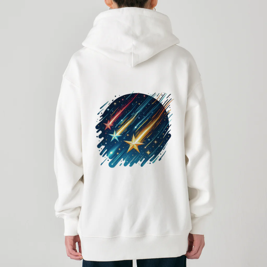 Mizのゆるハウスの3つの流れ星 Heavyweight Zip Hoodie