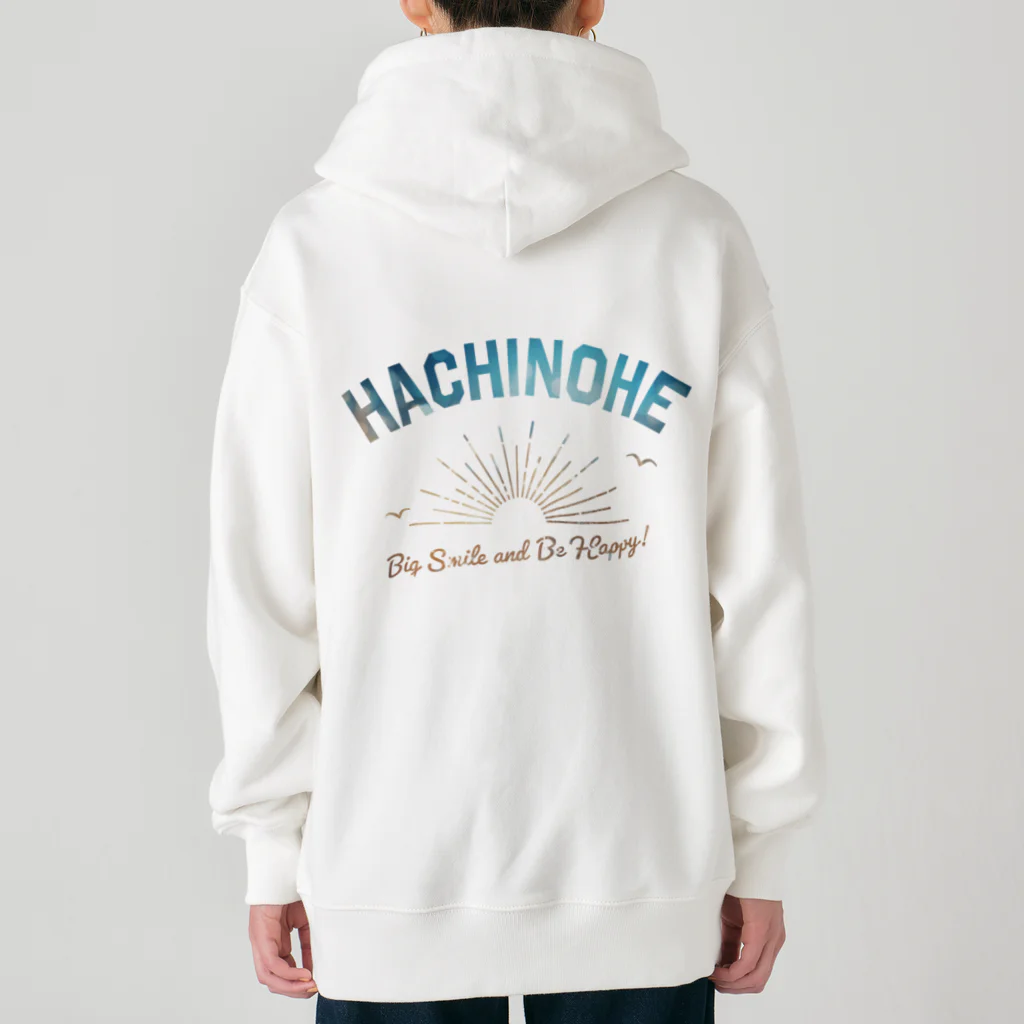 ケイティ企画の八戸ロゴ(ブルーゴールド) Heavyweight Zip Hoodie