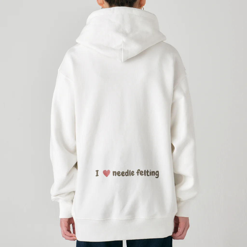 t & fluffyの羊毛フェルト好きさんに贈る I am ニードルフェルター I love ニードルフェルト グッズ Heavyweight Zip Hoodie