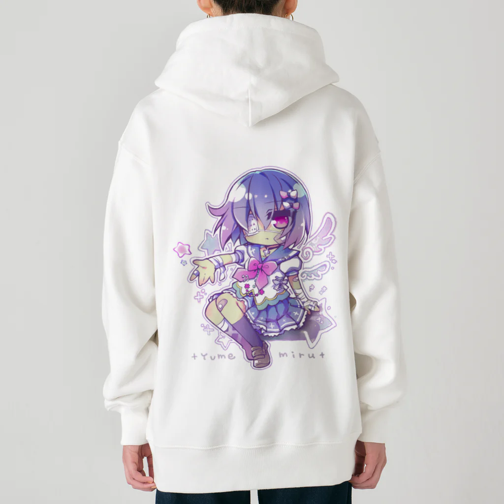 月蝕ざっか店＠SUZURIの<dolls>ユメミル （For Backprint） Heavyweight Zip Hoodie