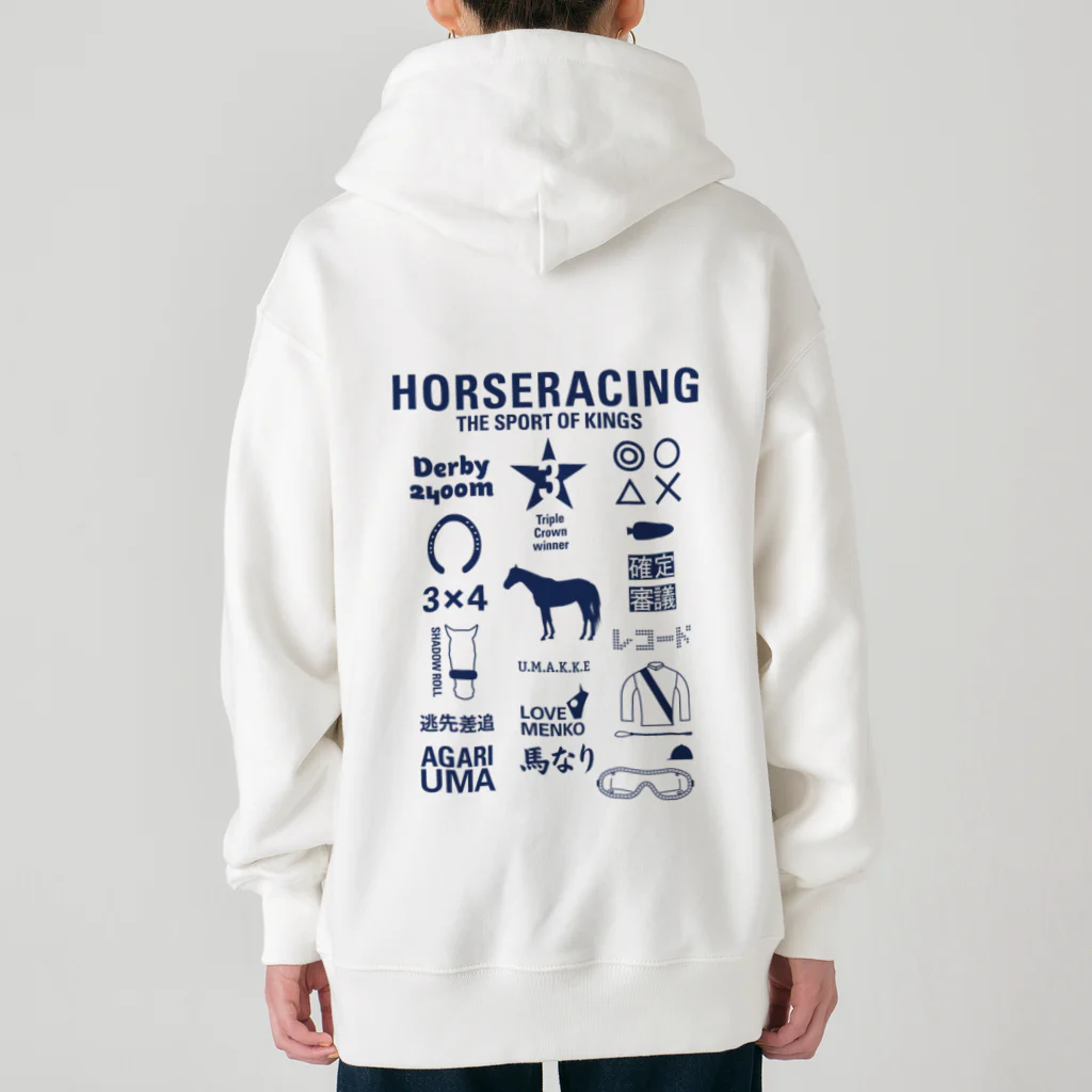 KAWAGOE GRAPHICSのHORSERACING GRAPHICS 紺 ヘビーウェイトジップパーカー