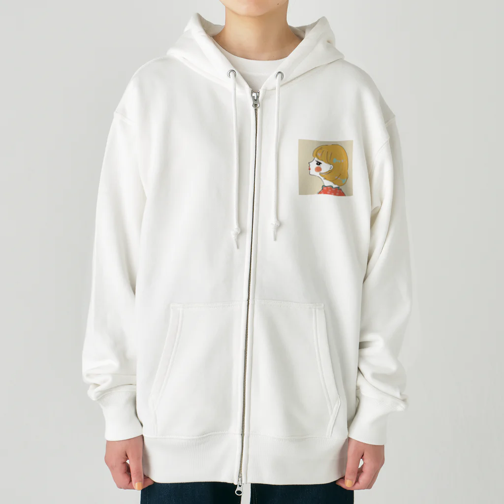 無糖 きな子のピアッシング Heavyweight Zip Hoodie