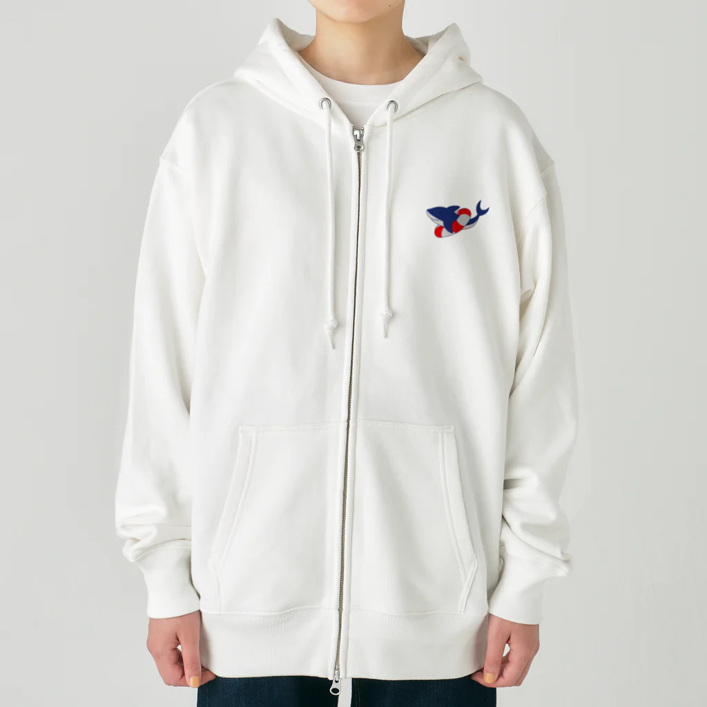 kazukiboxのサメくんは、泳げない。 Heavyweight Zip Hoodie