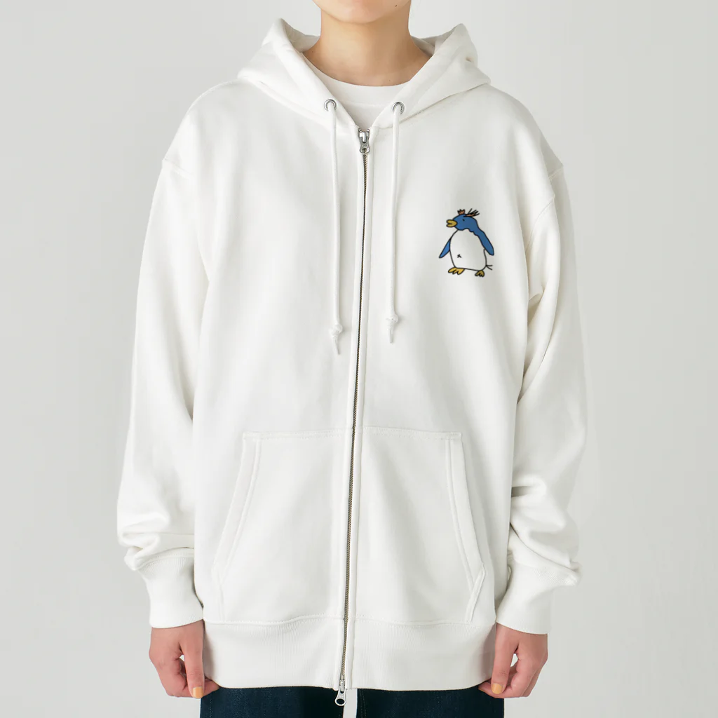 Wood_sssのゆるいペンギン Heavyweight Zip Hoodie