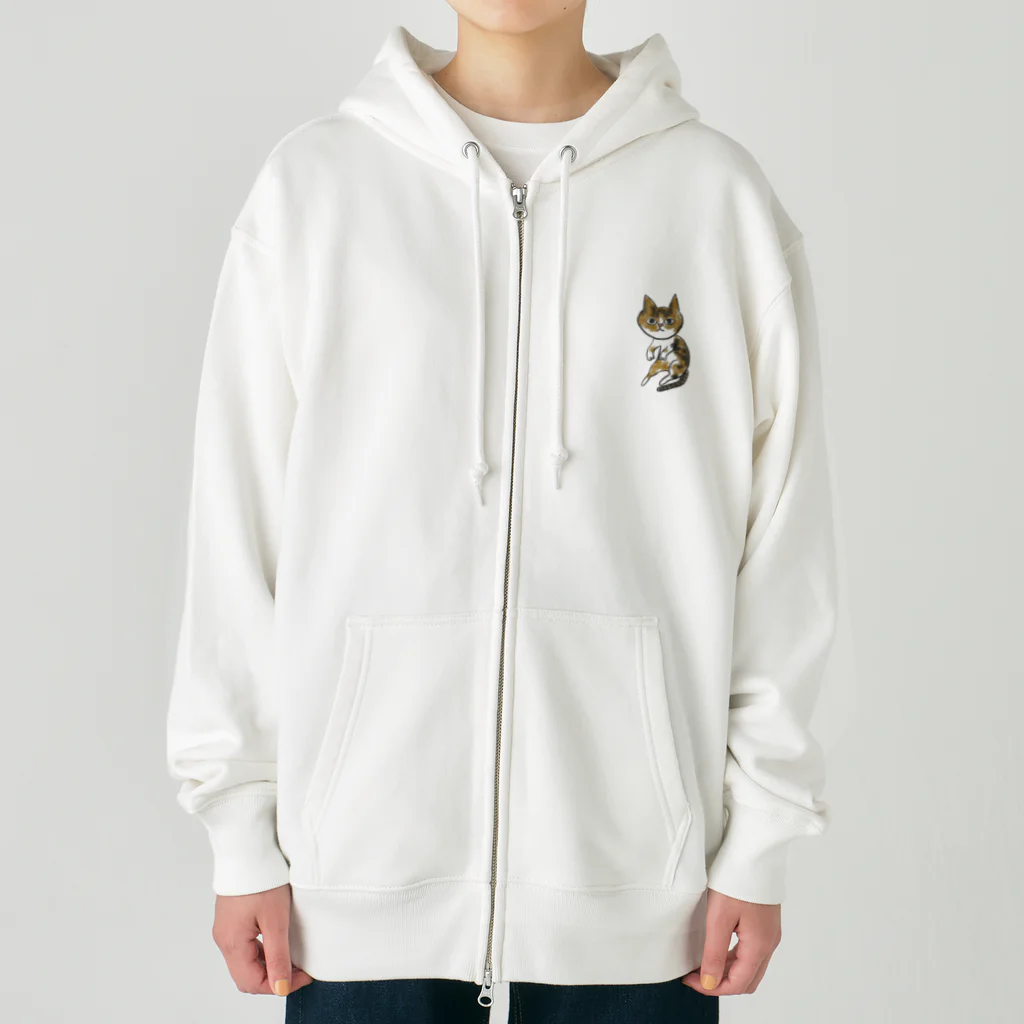 ニャンコ一族のかわいいさち Heavyweight Zip Hoodie