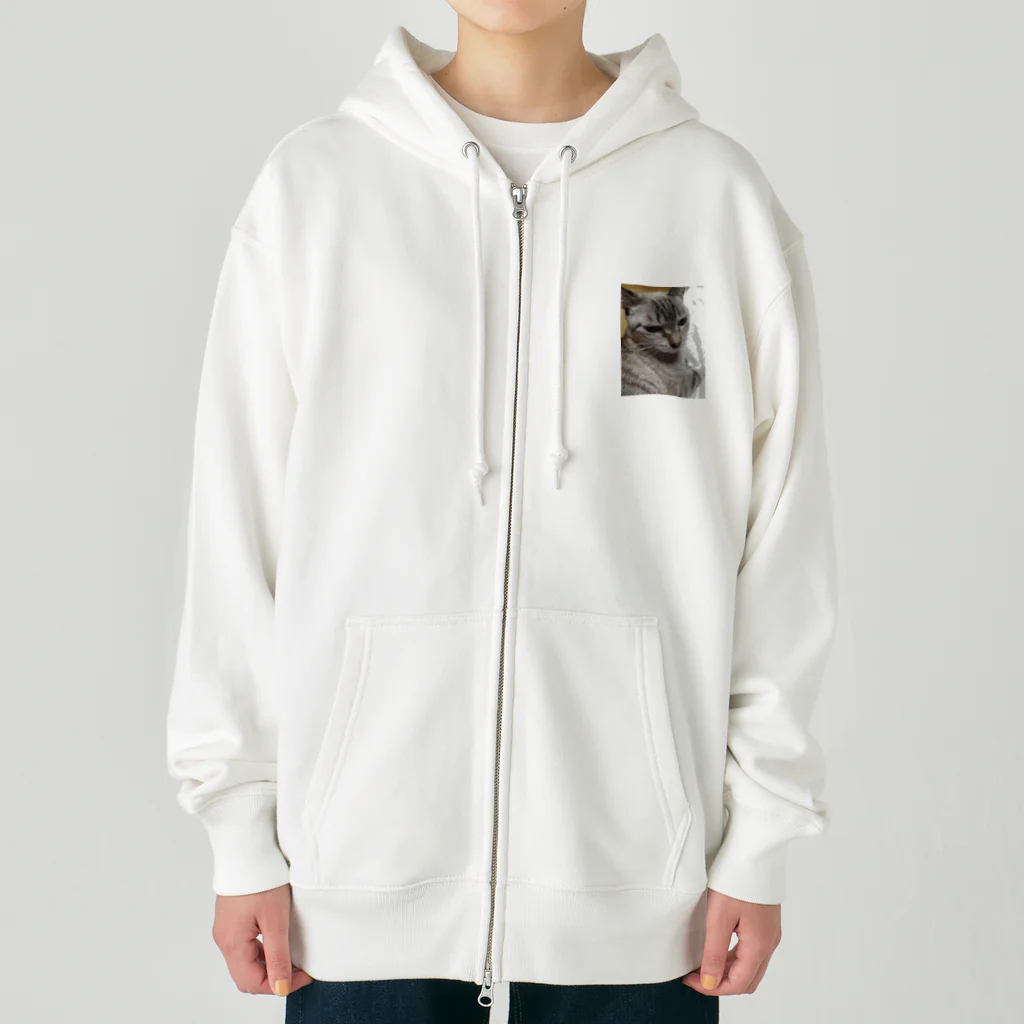 ねこの森でお散歩のさあ、モフりなさいよ。 Heavyweight Zip Hoodie