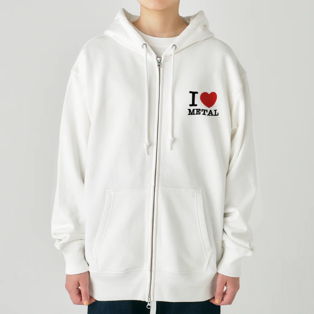 HachijuhachiのI LOVE METAL Heavyweight Zip Hoodie