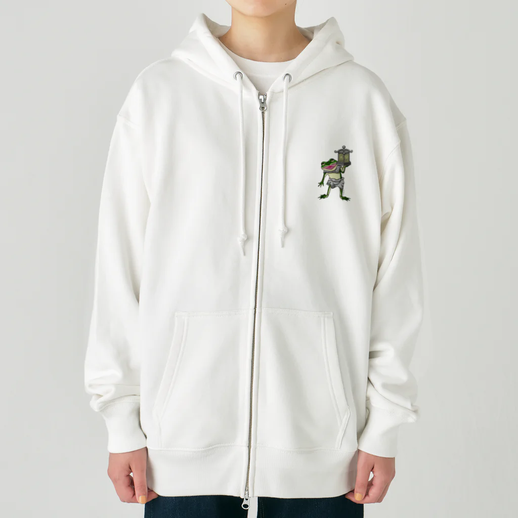 もむのふの爬虫類グッズやさんの天燈鬼トノサマガエルちゃん Heavyweight Zip Hoodie