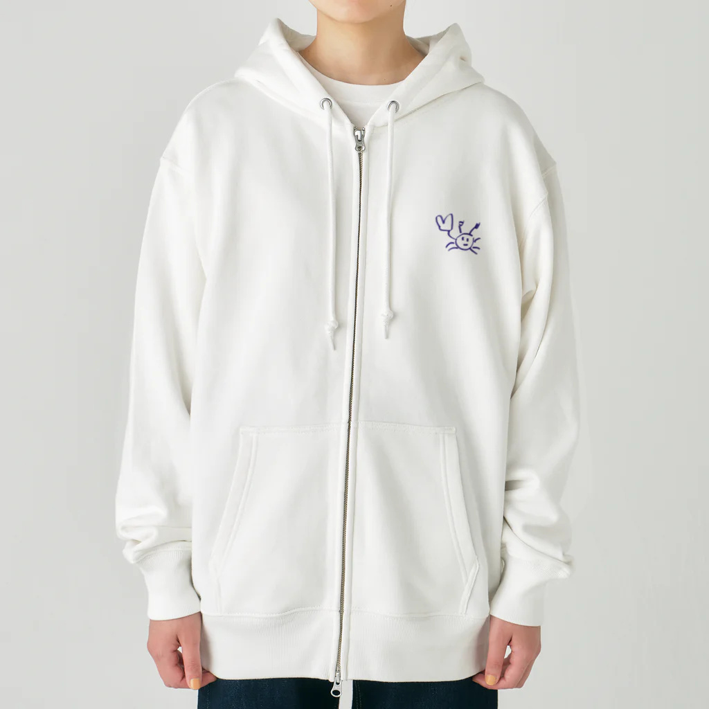 たのしみたろうのinterestingなカニくん Heavyweight Zip Hoodie