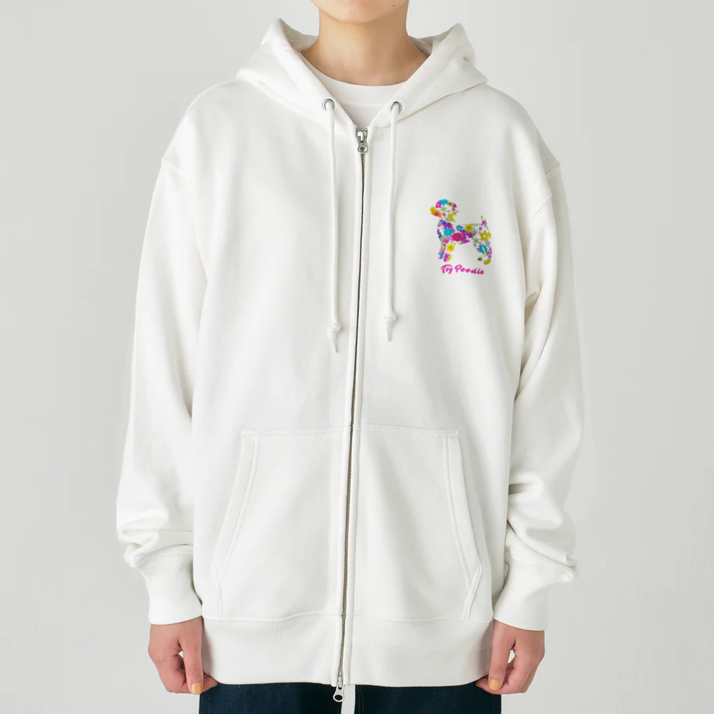 AtelierBoopのトイプードル　フラワーパーティ Heavyweight Zip Hoodie