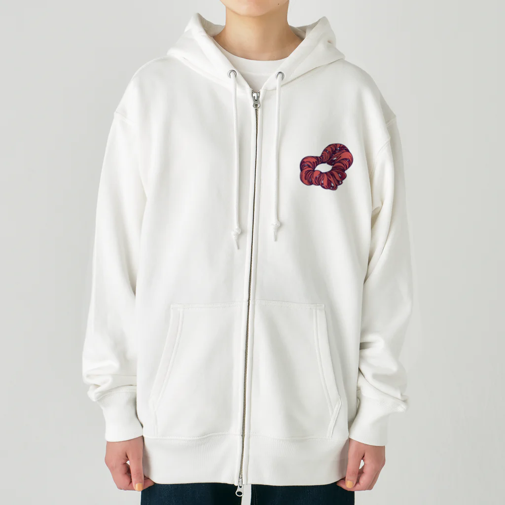 山河の肉のしんぞう Heavyweight Zip Hoodie