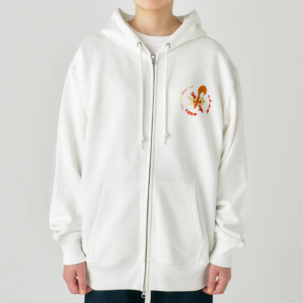 新茶屋のpeople all have different "sun" Heavyweight Zip Hoodie