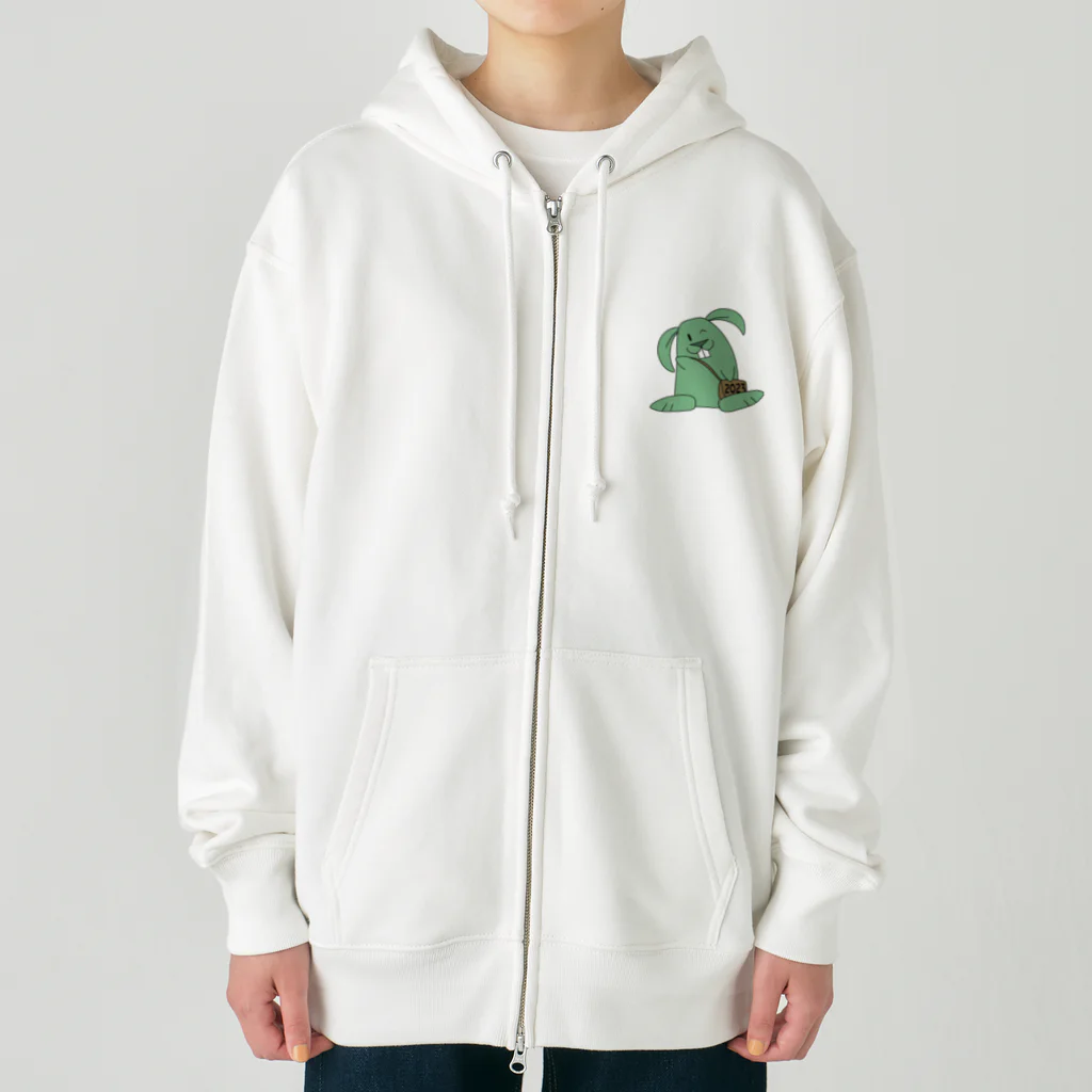 Pat's WorksのMinty the Rabbit Heavyweight Zip Hoodie