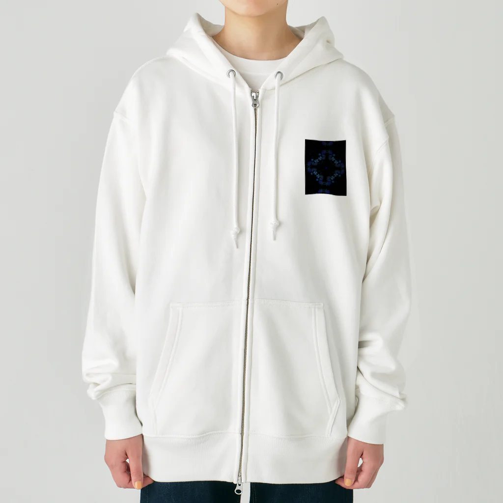 おらげ昇天の麻柄点描画 Heavyweight Zip Hoodie