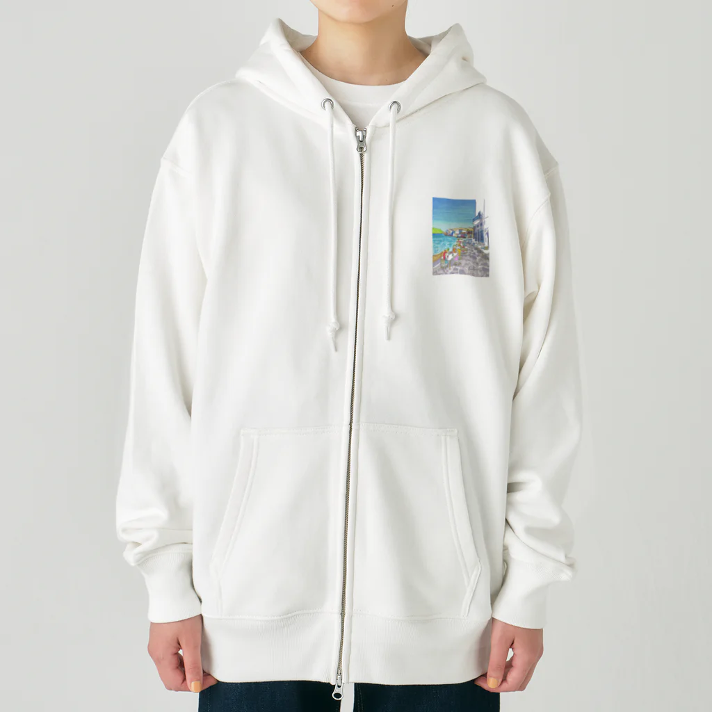 AKISENのエーゲ海カフェガールズ Heavyweight Zip Hoodie