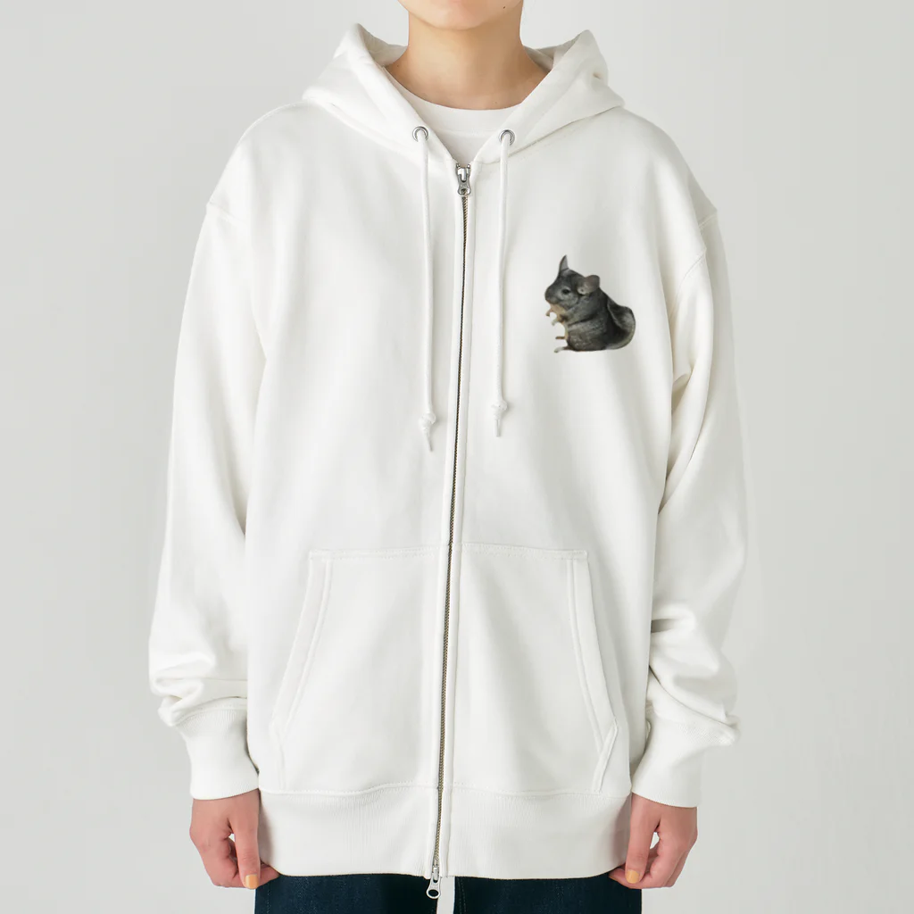 いきもの大好き！ほほえみフレンズのチンチラが好きな人の為のアイテム Heavyweight Zip Hoodie